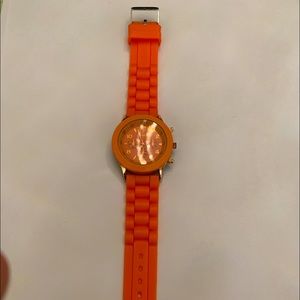 Orange watch with orange bezel